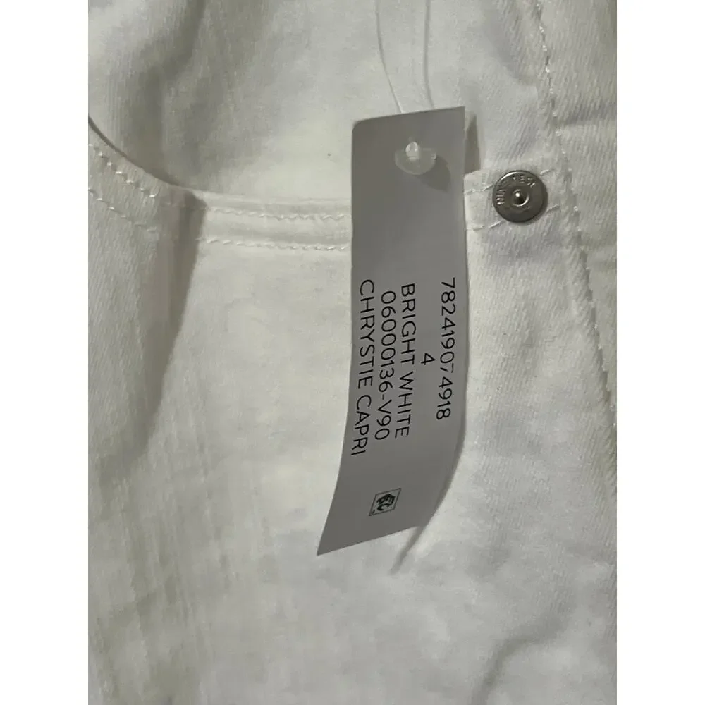 Nine West,‎ White Pants, Chrystie Capri, Size 4, 1146P